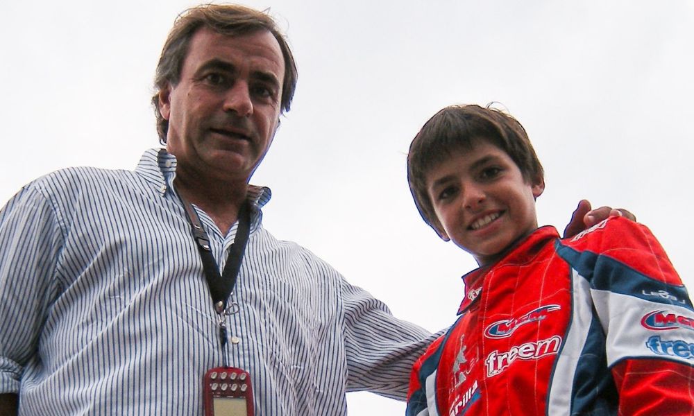 Carlos Sainz con su padre
