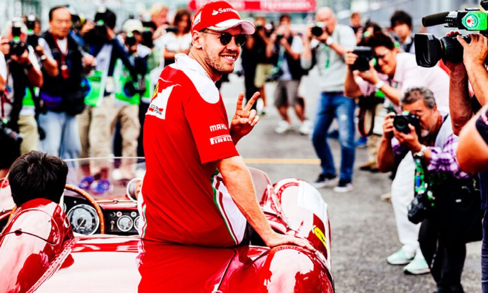 Sebastian Vettel en Ferrari