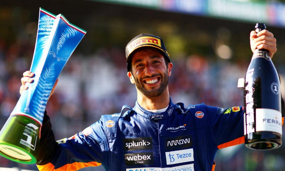 Daniel Ricciardo en el GP de Italia (Imagen en GQ)