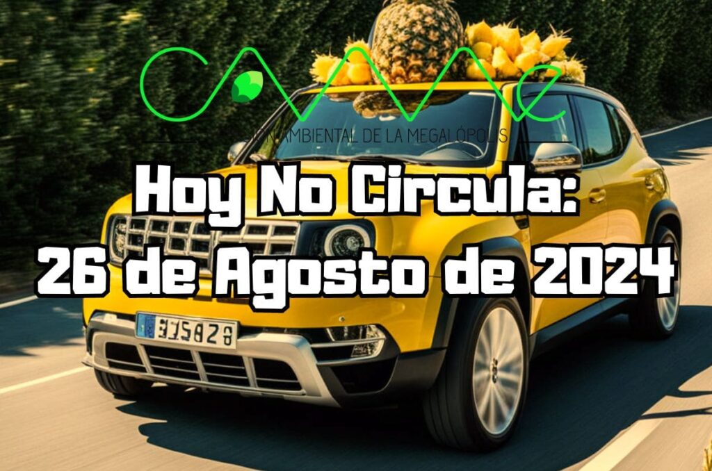 Hoy No Circula - Lunes 26 de agosto de 2024