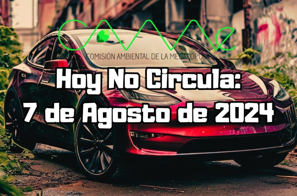 Hoy No Circula - Miércoles 7 de agosto de 2024