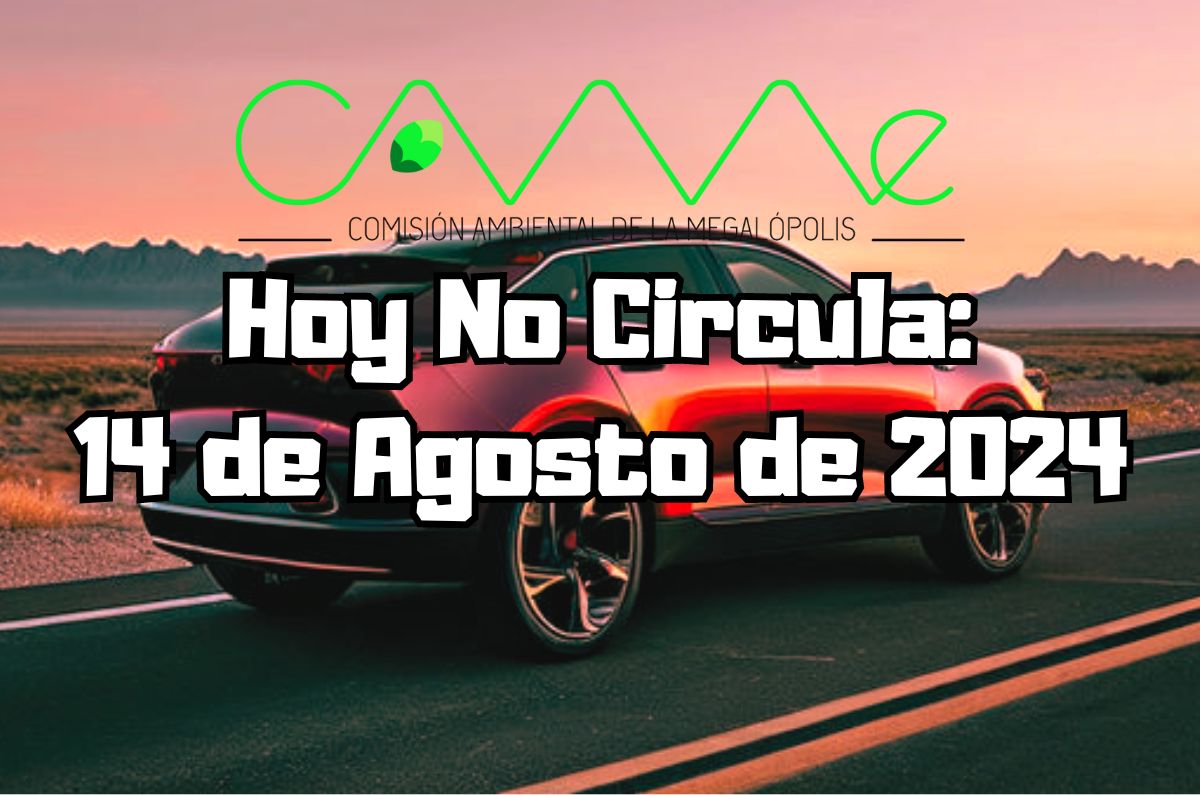 Hoy No Circula: Miércoles 14 de agosto de 2024