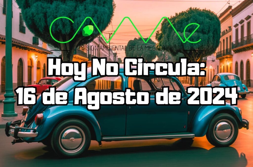 Hoy No Circula - Viernes 16 de agosto de 2024