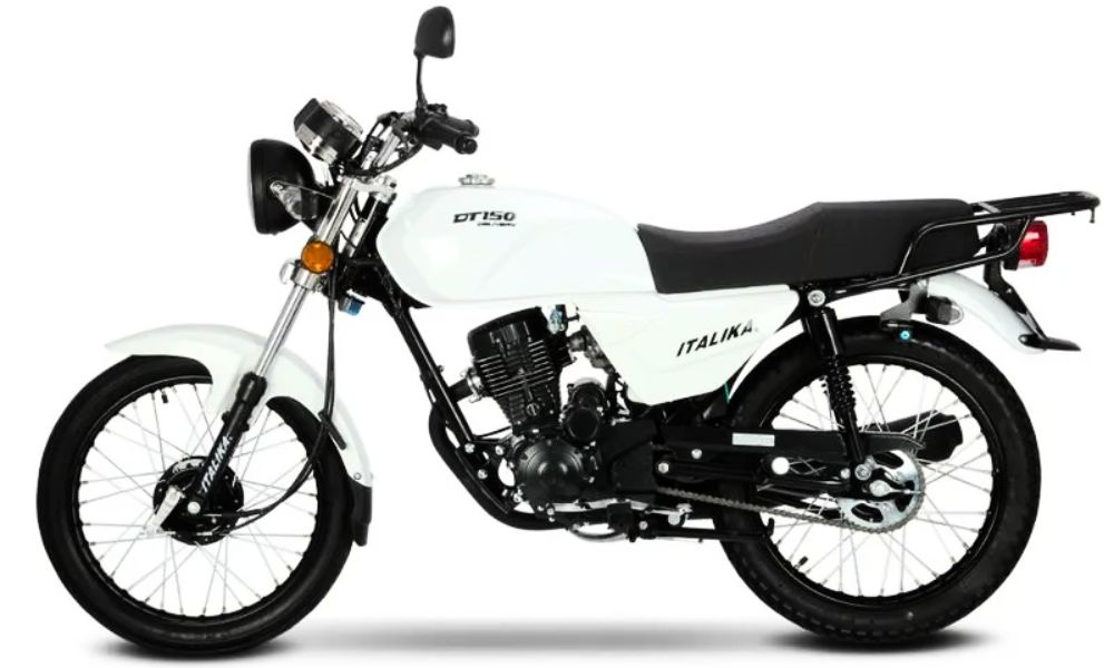 Motocicleta de Trabajo Italika DT150 Delivery Blanca