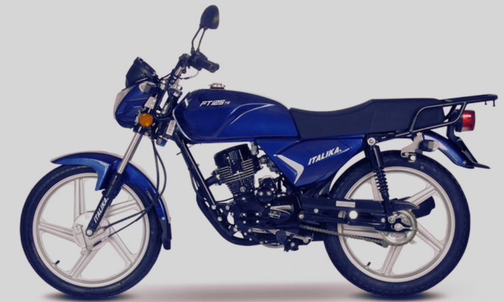 Motocicleta de Trabajo Italika FT125 TS Azul con Negro