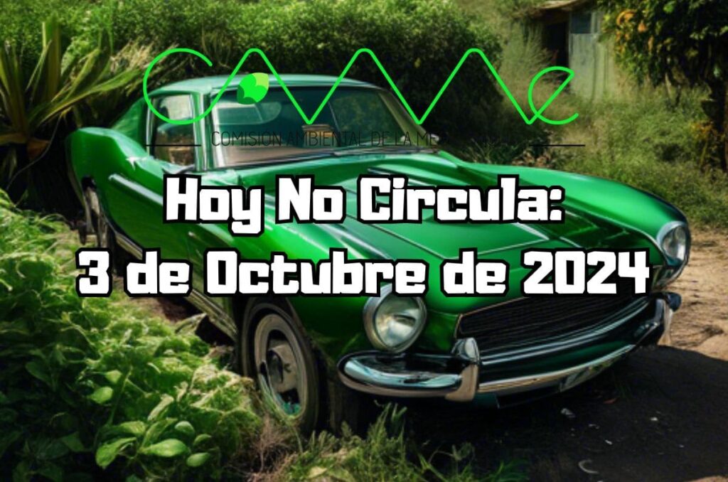 Hoy No Circula - Jueves 3 de octubre de 2024