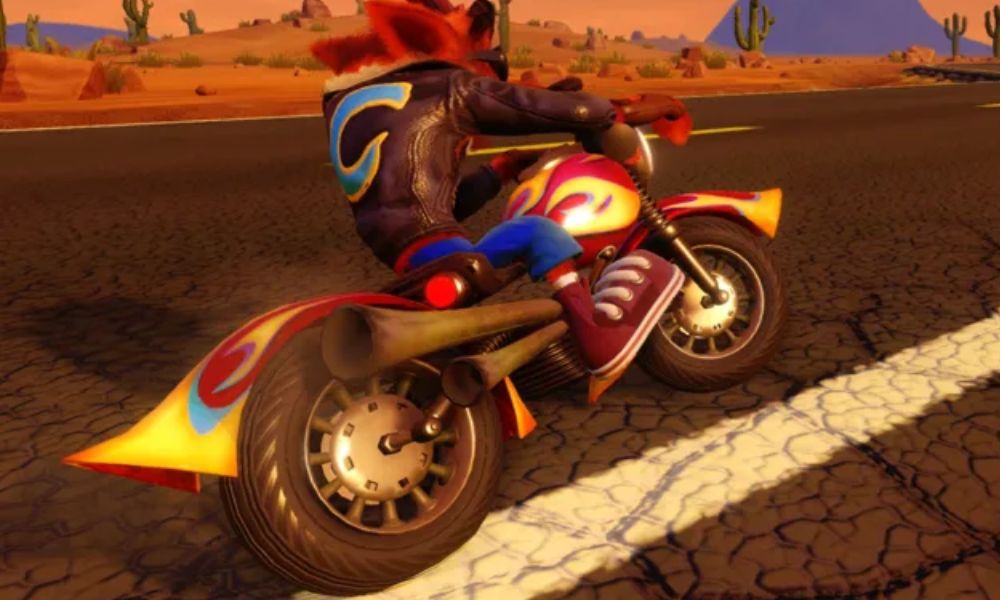 La moto remasterizada de Crash Bandicoot 3