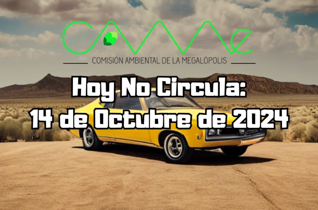 Hoy No Circula - Lunes 14 de octubre de 2024