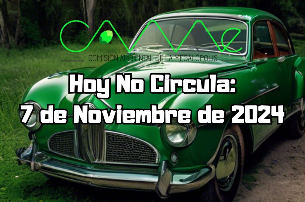 Hoy No Circula - Jueves 7 de noviembre de 2024