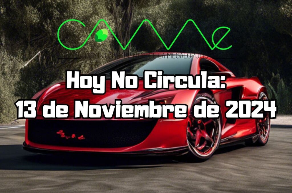 Hoy No Circula - Miércoles 13 de noviembre de 2024