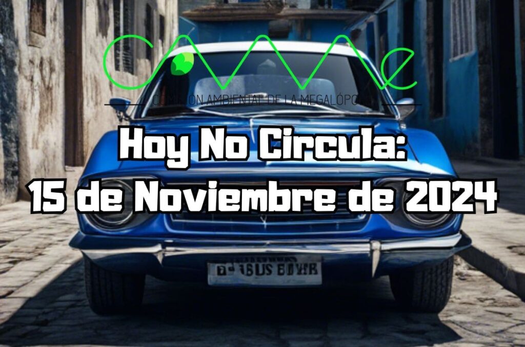 Hoy No Circula - Viernes 15 de noviembre de 2024