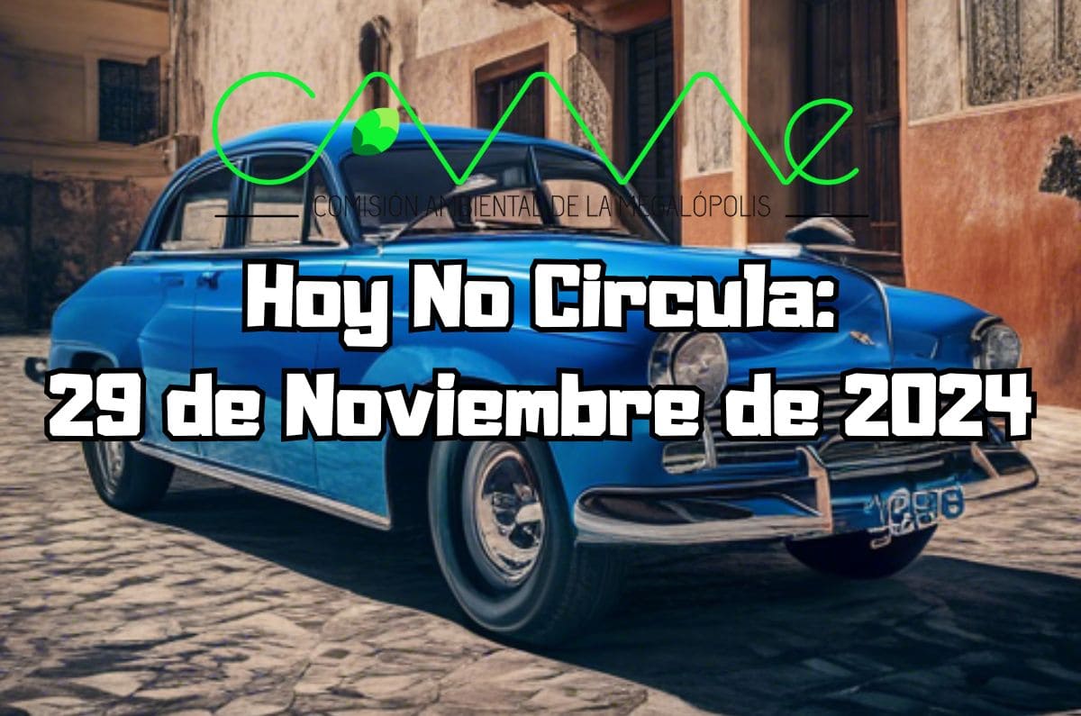 Hoy No Circula: Viernes 29 de noviembre de 2024