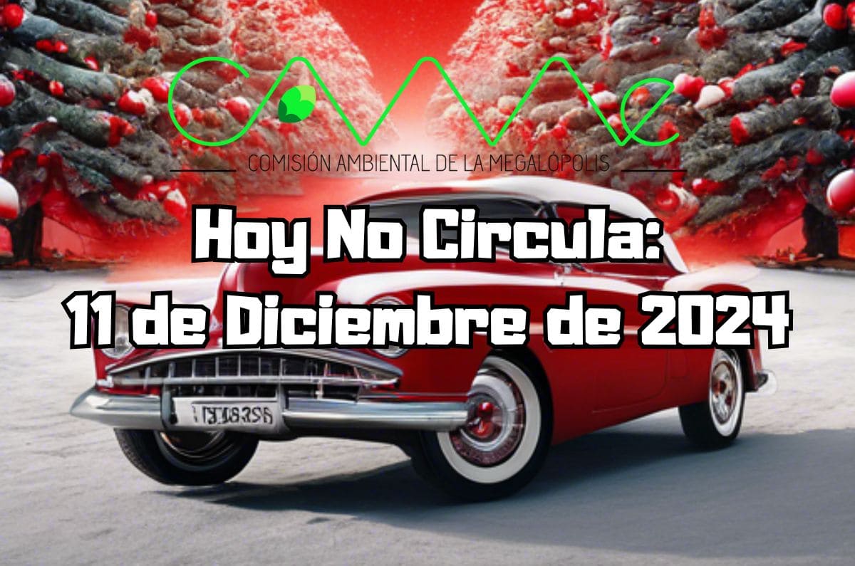 Hoy No Circula: Miércoles 11 de diciembre de 2024