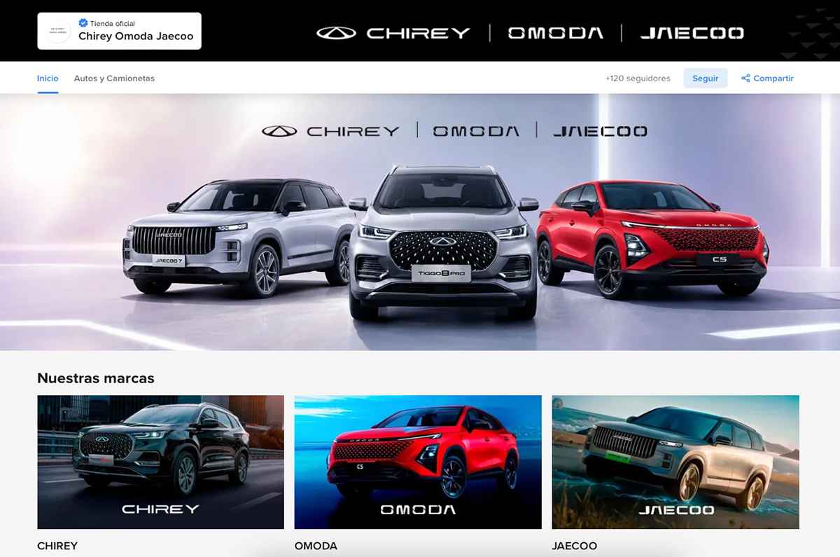 Chirey OMODA y JAECOO abren tienda en Mercado Libre